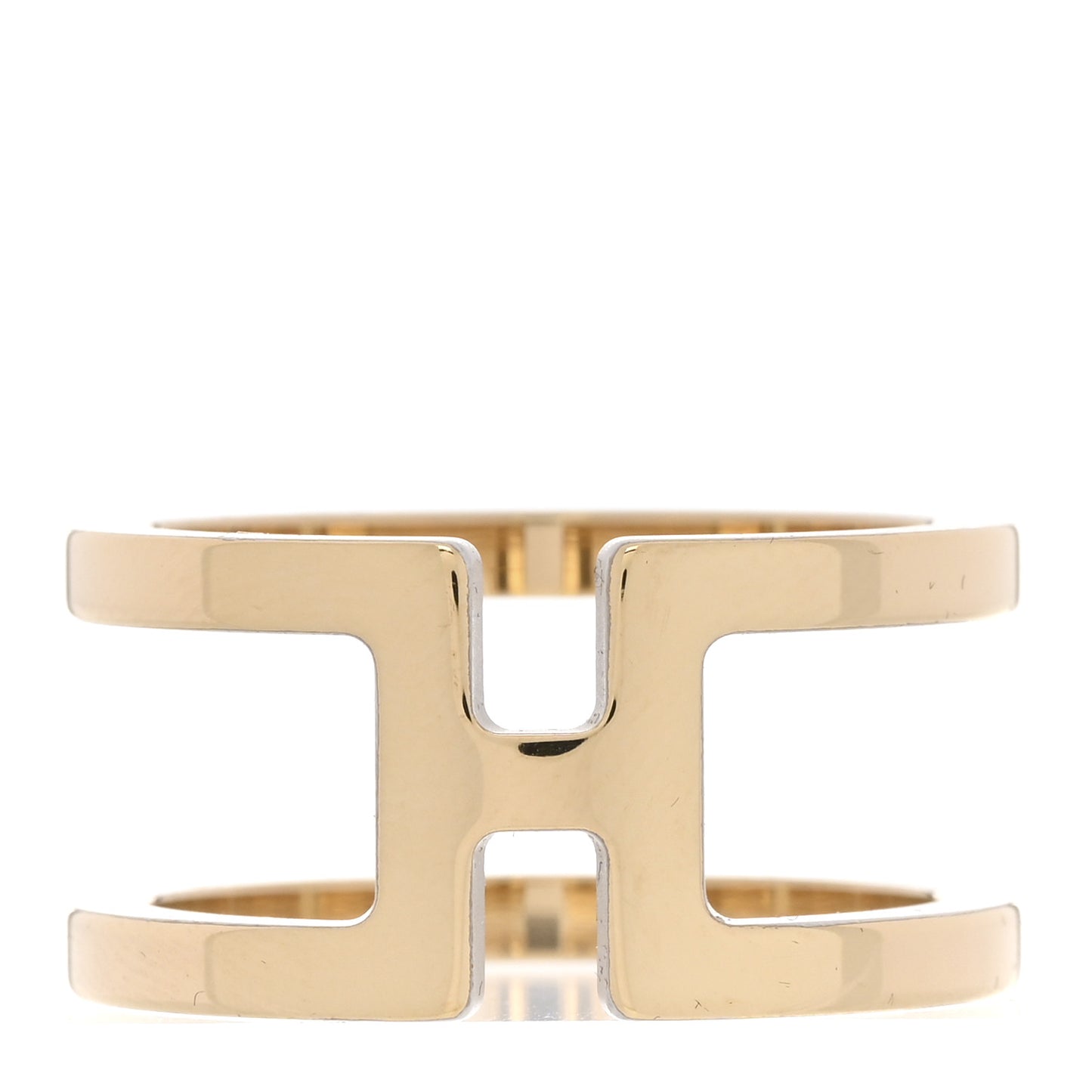 Permabrass H En Rond Scarf Ring Gold White