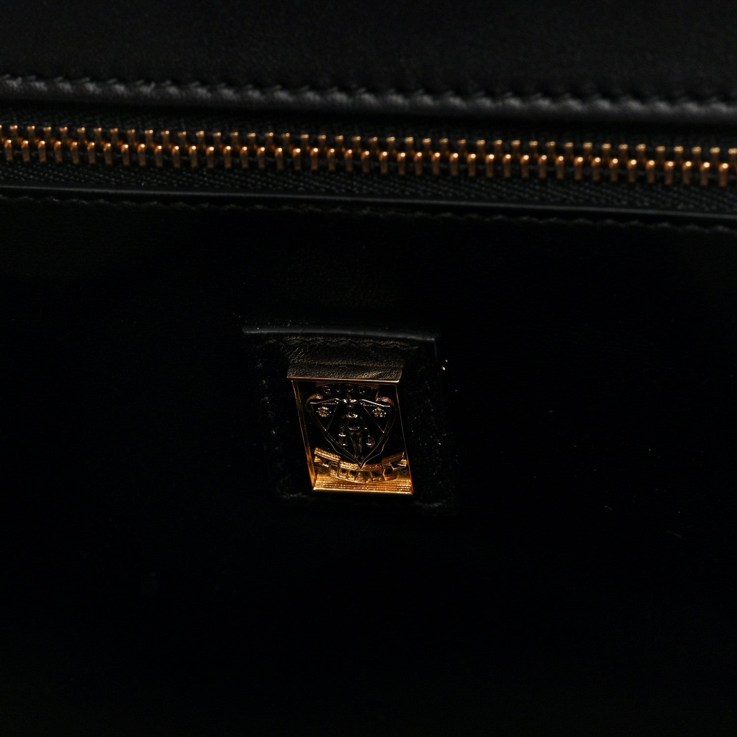 Gucci Honey Calfskin Lizard Equestrian Bag Black 6 of 9