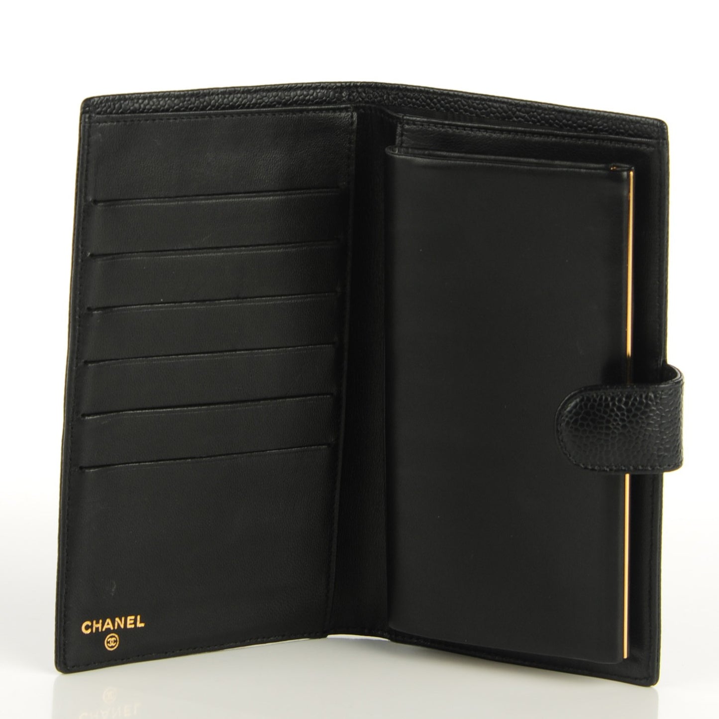 Caviar Timeless CC French Wallet Black