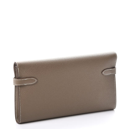 Hermes Epsom Kelly Longue Wallet Etoupe 3 of 8