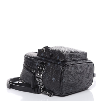 MCM Visetos Studded X-Mini Bebe Boo Backpack Black 4 of 9
