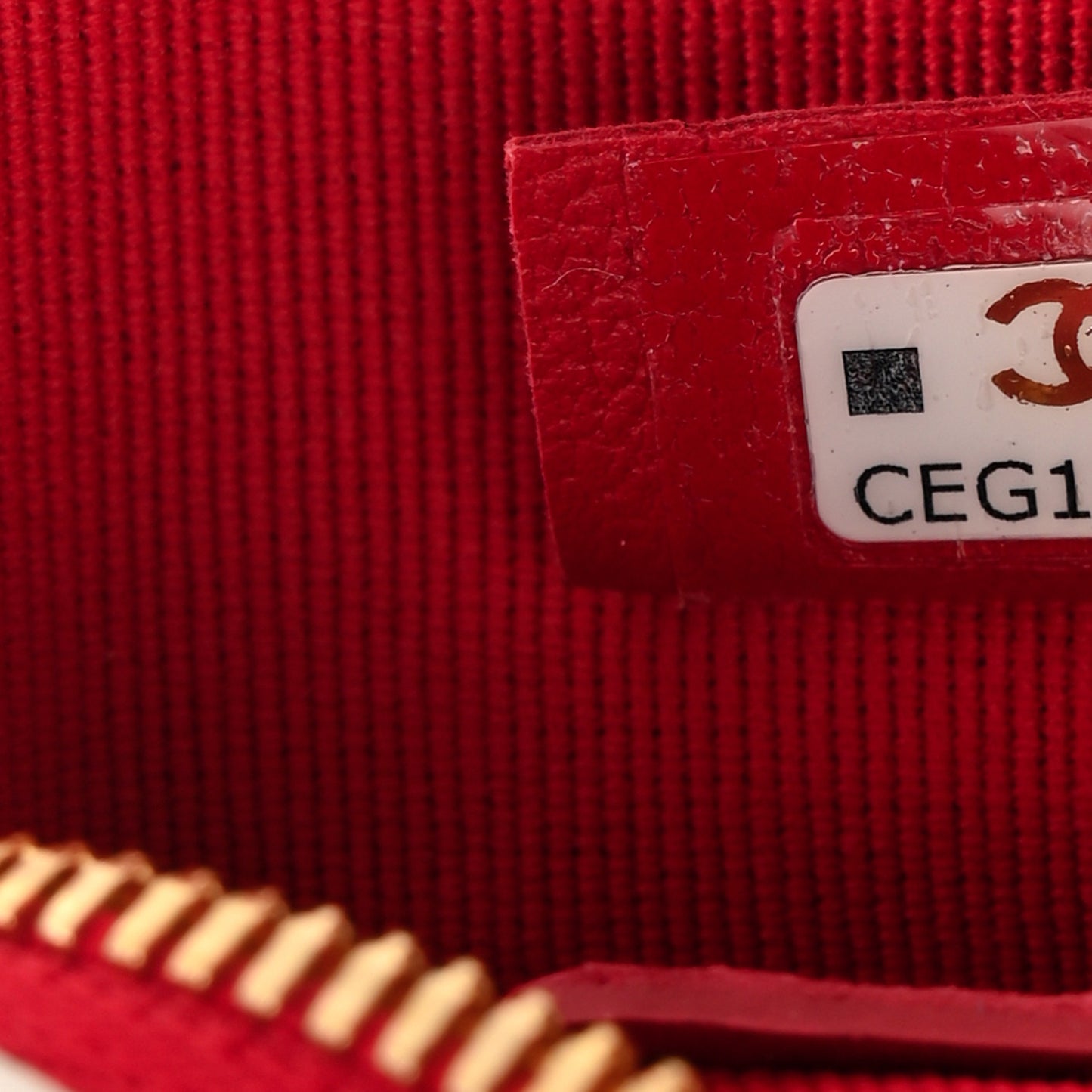 Canvas Calfskin Tennis Racket Mini Bag Red White