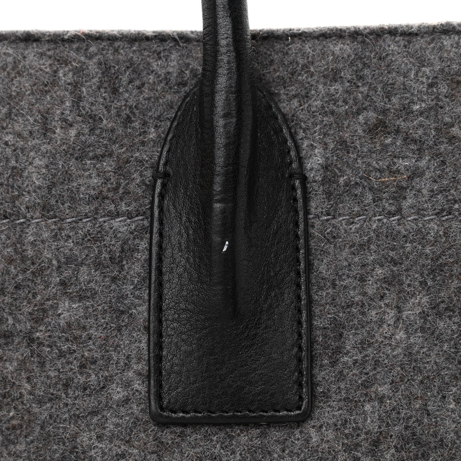 Saint Laurent Wool Calfskin Rive Gauche Tote Grey 9 of 10