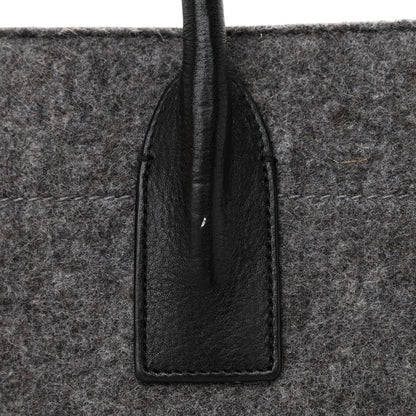 Saint Laurent Wool Calfskin Rive Gauche Tote Grey 9 of 10