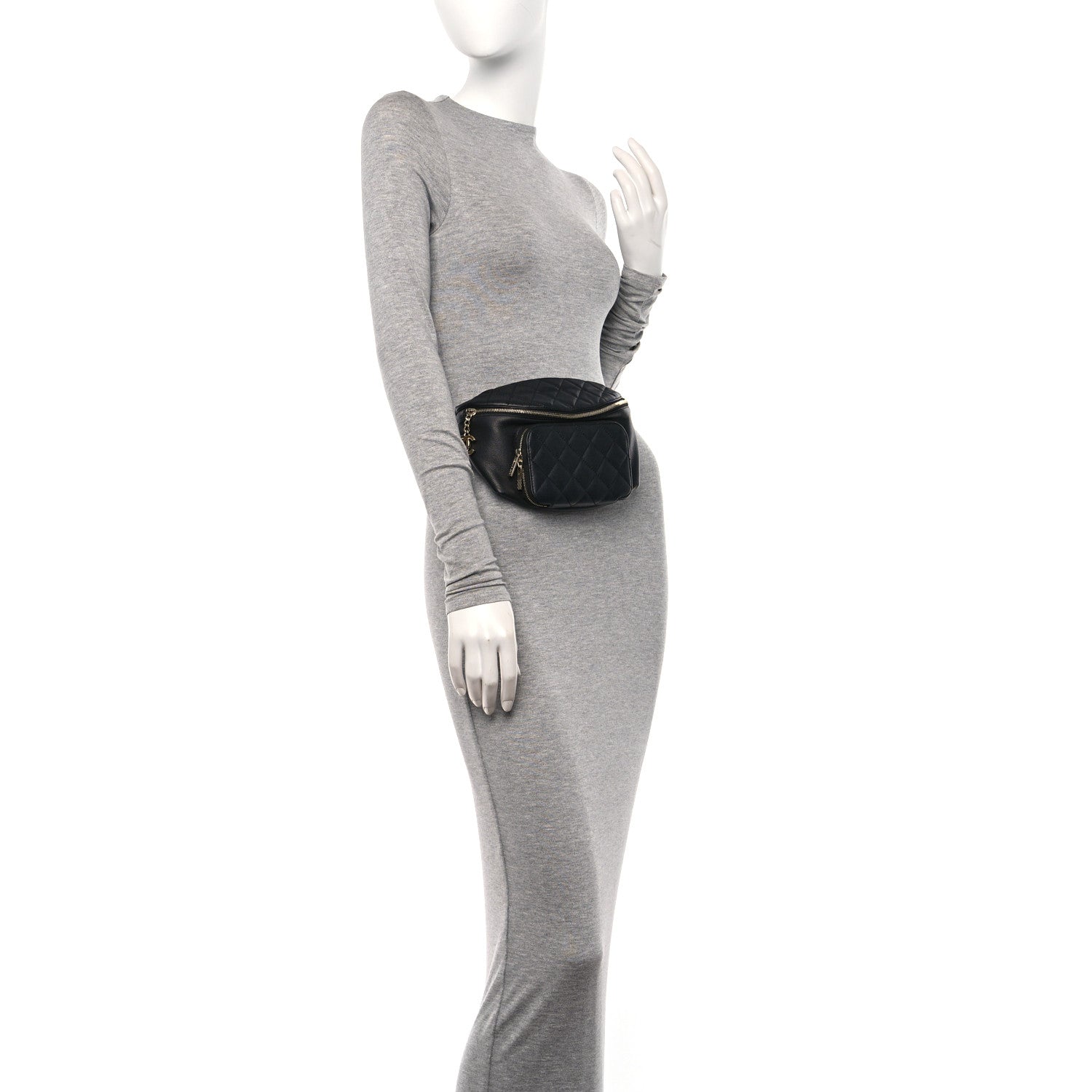 Chanel Caviar Quilted Business Affinity Waist Belt Bag Black 2 of 11