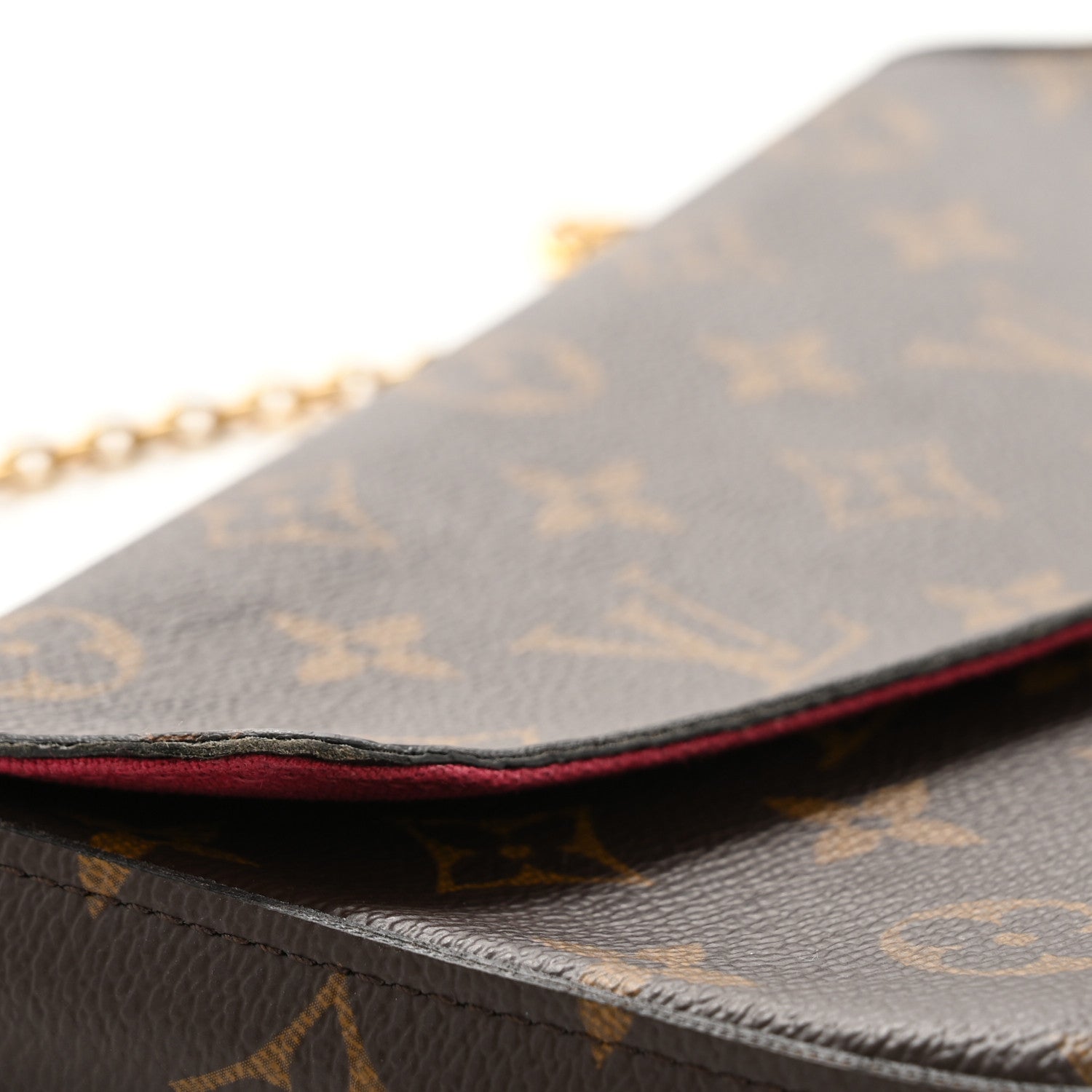 Louis Vuitton Monogram Pochette Felicie Chain Wallet Fuchsia 15 of 16