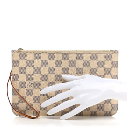 Louis Vuitton Damier Azur Neverfull MM GM Pochette 2 of 10