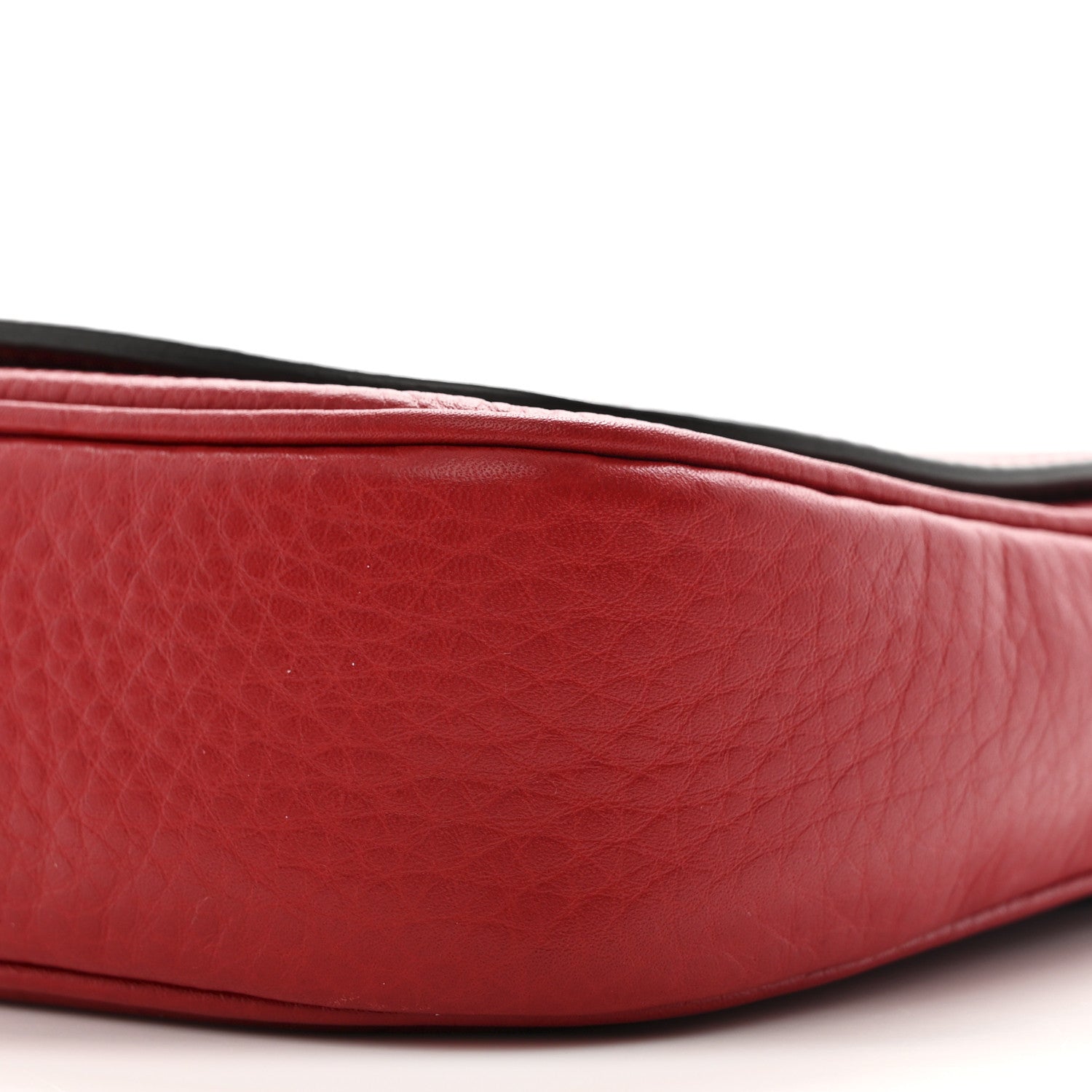 Gucci Pebbled Calfskin Small Soho Flap Crossbody Red 10 of 10