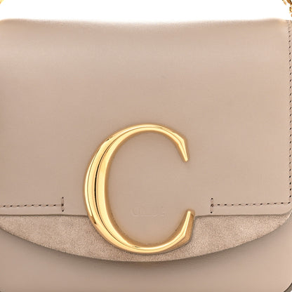 Chloe Shiny Calfskin Suede Mini C Double Carry Motty Grey 7 of 11
