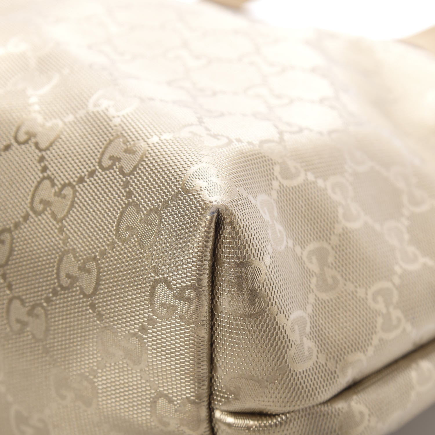 Gucci Imprime Monogram Medium Zippered Shopping Tote Champagne 10 of 14