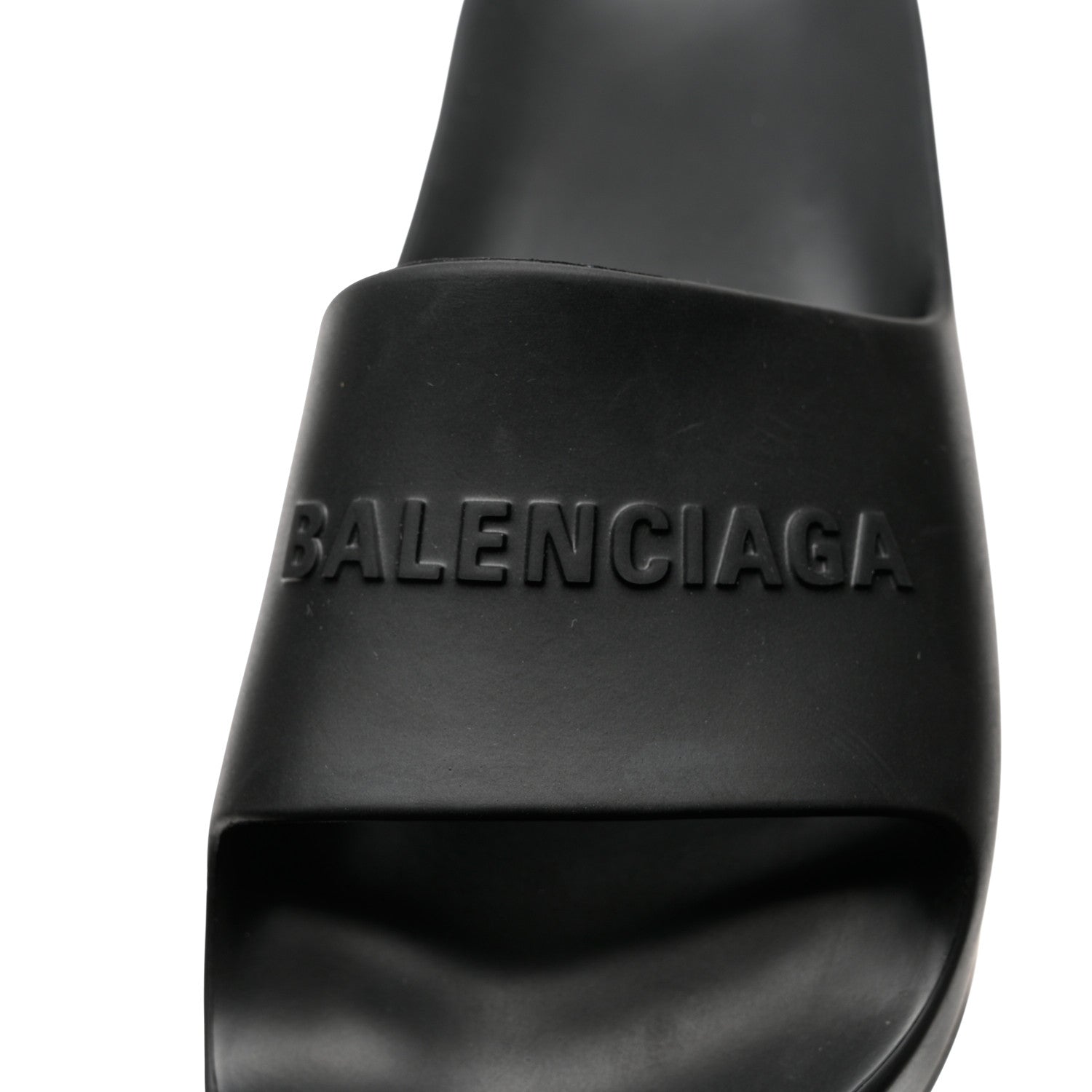 Balenciaga Rubber Chunky Platform Slide Sandals 38 Black 7 of 9