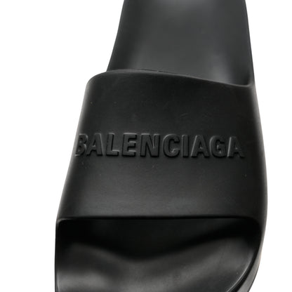 Balenciaga Rubber Chunky Platform Slide Sandals 38 Black 7 of 9