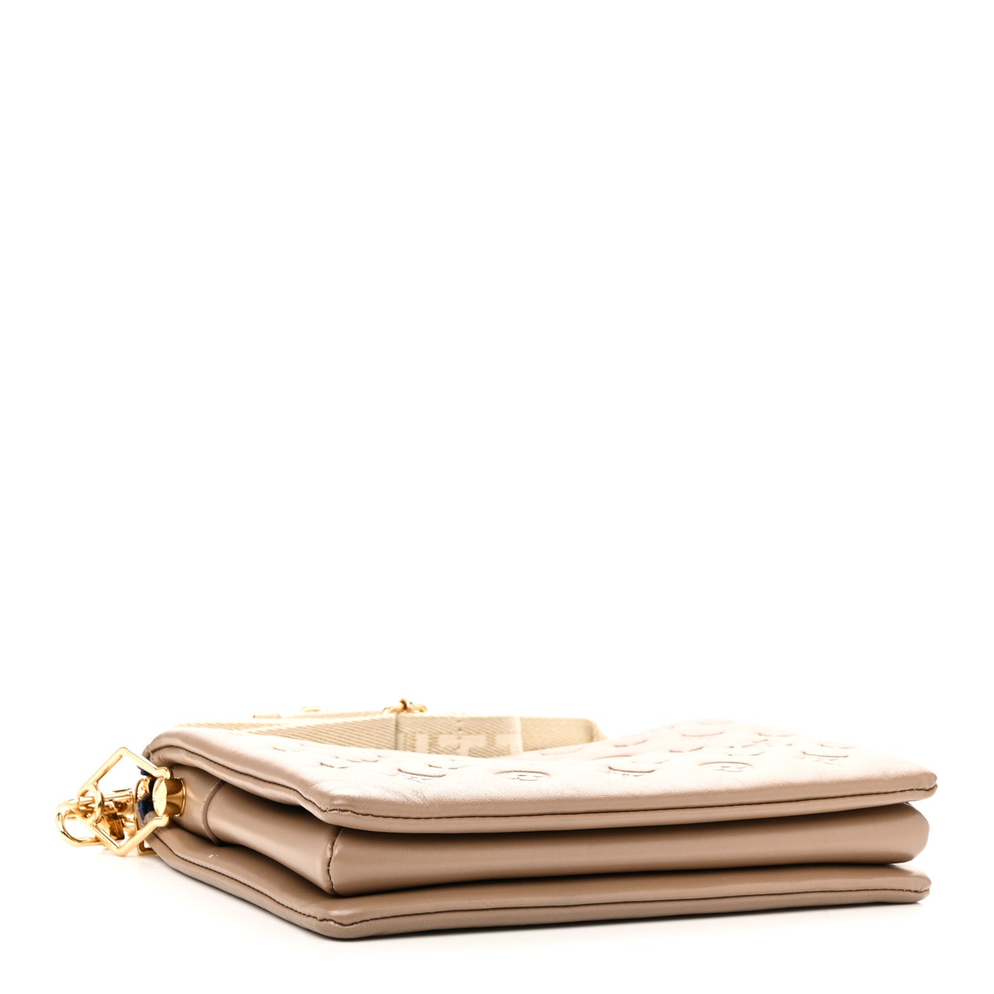 Lambskin Embossed Monogram Coussin PM Taupe