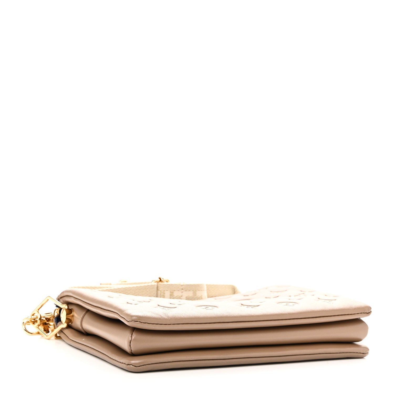 Louis Vuitton Lambskin Embossed Monogram Coussin PM Taupe 4 of 10