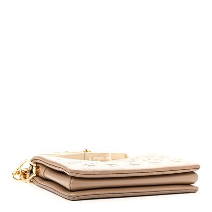 Louis Vuitton Lambskin Embossed Monogram Coussin PM Taupe 4 of 10