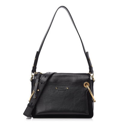 Chloe Calfskin Suede Small Roy Bag Black 1 of 10