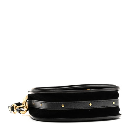 Chloe Calfskin Suede Small Nile Bracelet Bag Black 4 of 10