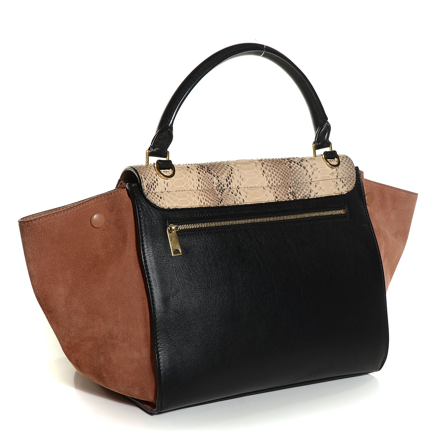 Python Suede Medium Trapeze Blush