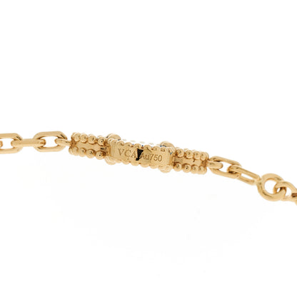 Van Cleef & Arpels 18K Yellow Gold Blue Agate 10 Motifs Vintage Alhambra Necklace 5 of 7