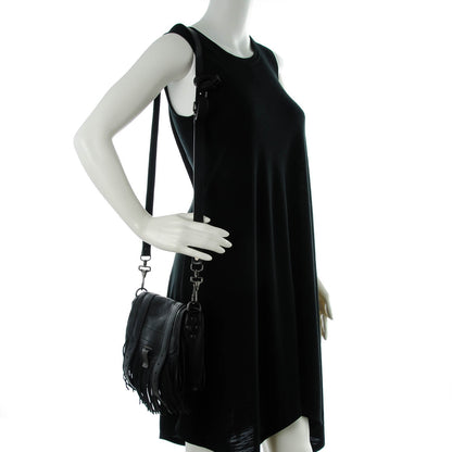 Proenza Schouler Lambskin Fringed PS1 Crossbody Pouch Black 2 of 9