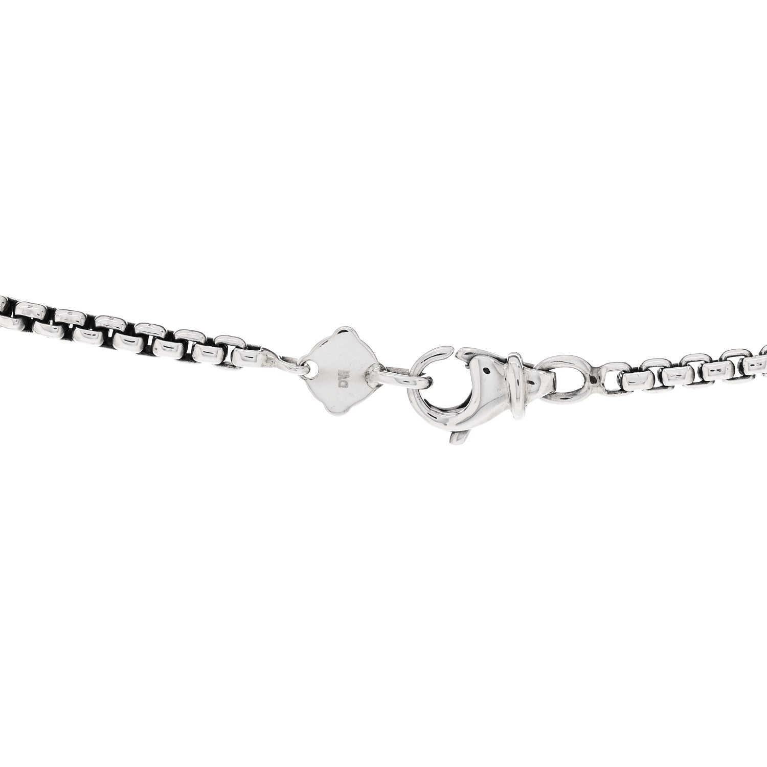 David Yurman Sterling Silver 18K Yellow Gold Pearl 14mm Quatrefoil Station Necklace 4 of 5