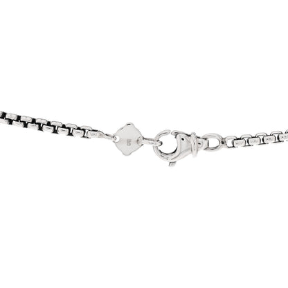David Yurman Sterling Silver 18K Yellow Gold Pearl 14mm Quatrefoil Station Necklace 4 of 5