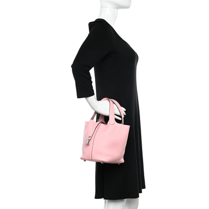 Hermes Taurillon Clemence Picotin Lock 18 PM Rose Sakura 2 of 11