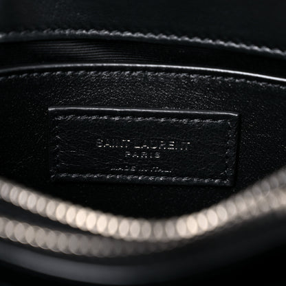Saint Laurent Calfskin Y Quilted Monogram Small Loulou Chain Satchel Black 6 of 8