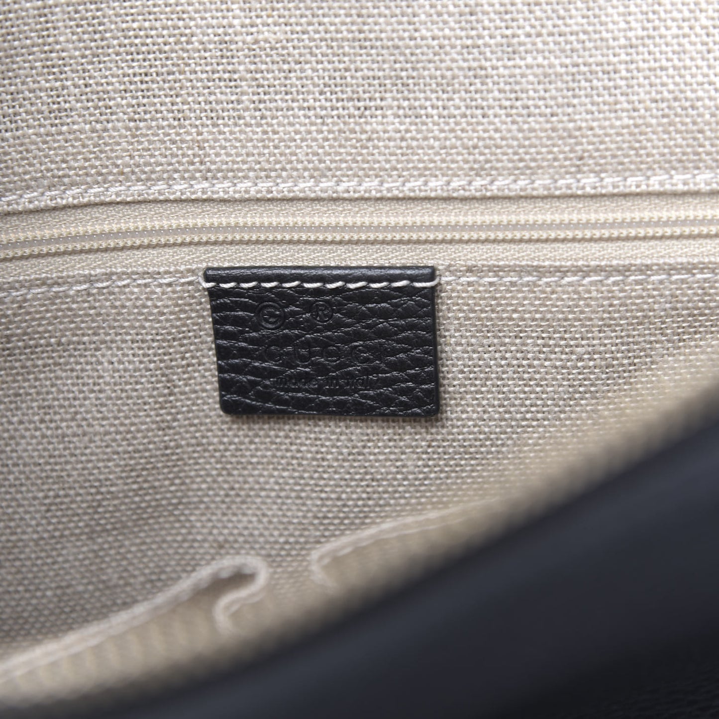 Dollar Calfskin GG Charm Dome Satchel Black