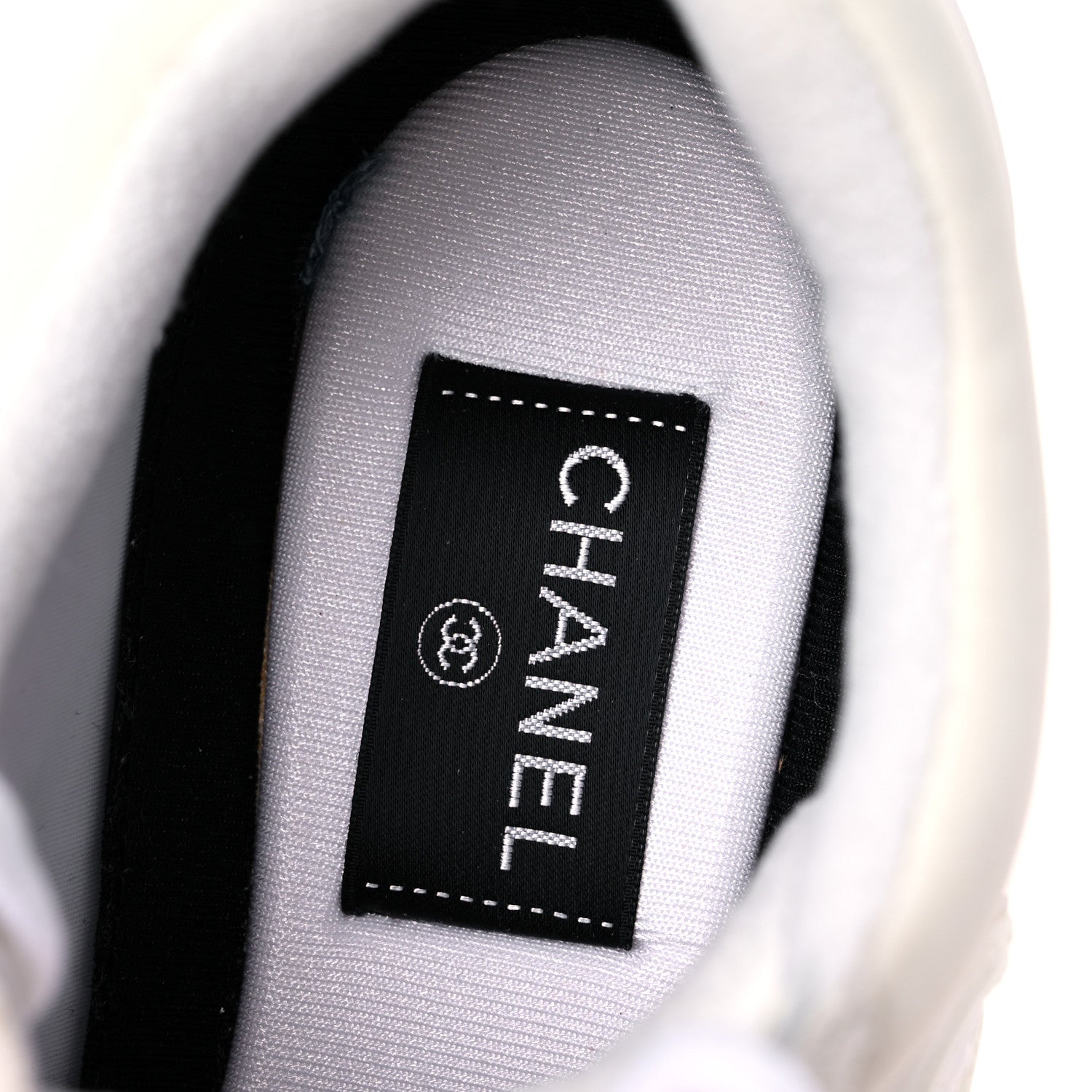 Chanel Suede Calfskin Fabric CC Sneakers 39.5 White 13 of 15