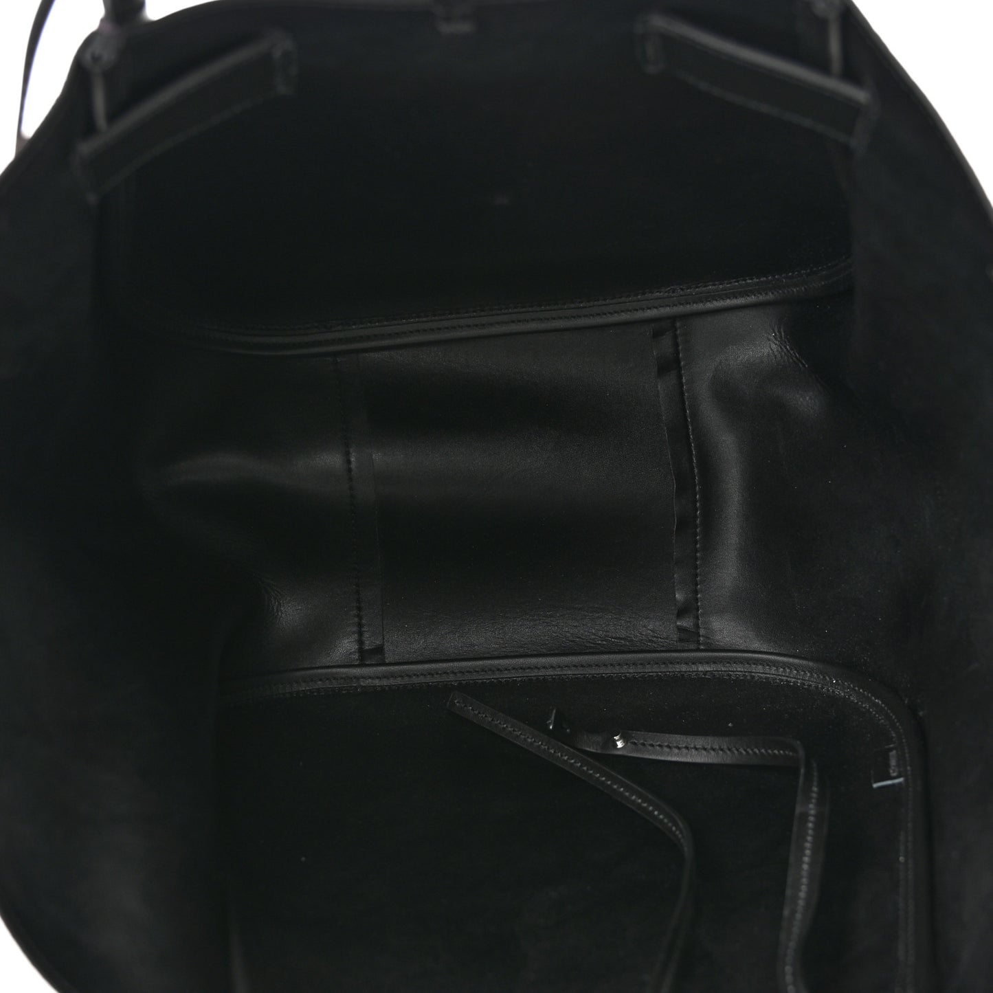 Calfskin Suede Ruched Tote Black Chocolate Plum
