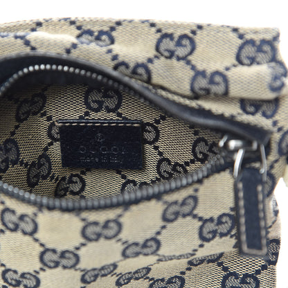 Gucci GG Monogram Web Double Pocket Belt Bag Navy 8 of 12