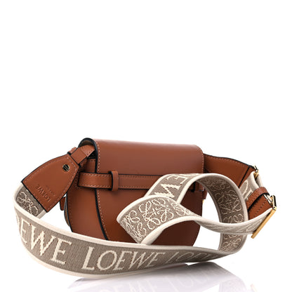 Loewe Calfskin Jacquard Mini Gate Dual Bag Tan 3 of 9