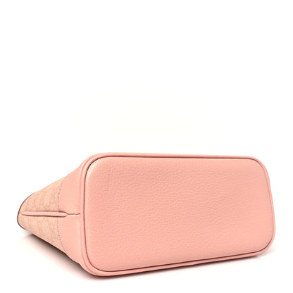 Gucci GG Supreme Monogram Textured Dollar Calfskin Mini Ophidia Shoulder Tote Bag Rose Pink 5 of 11