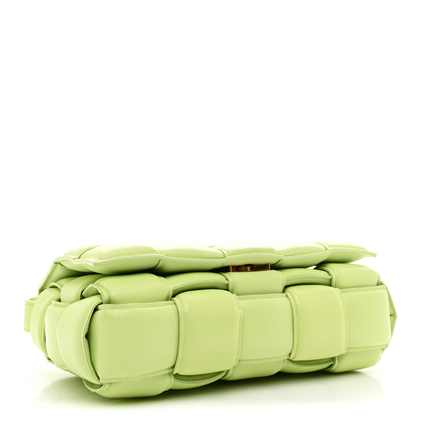 Nappa Maxi Intreccio Padded Cassette Crossbody Bag Fennel