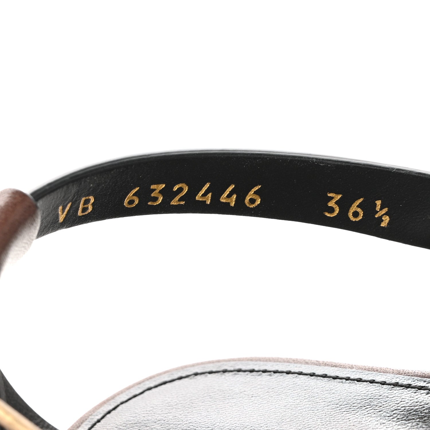 Saint Laurent Calfskin Cassandra Monogram Sandals 36.5 Dark Brown 9 of 10
