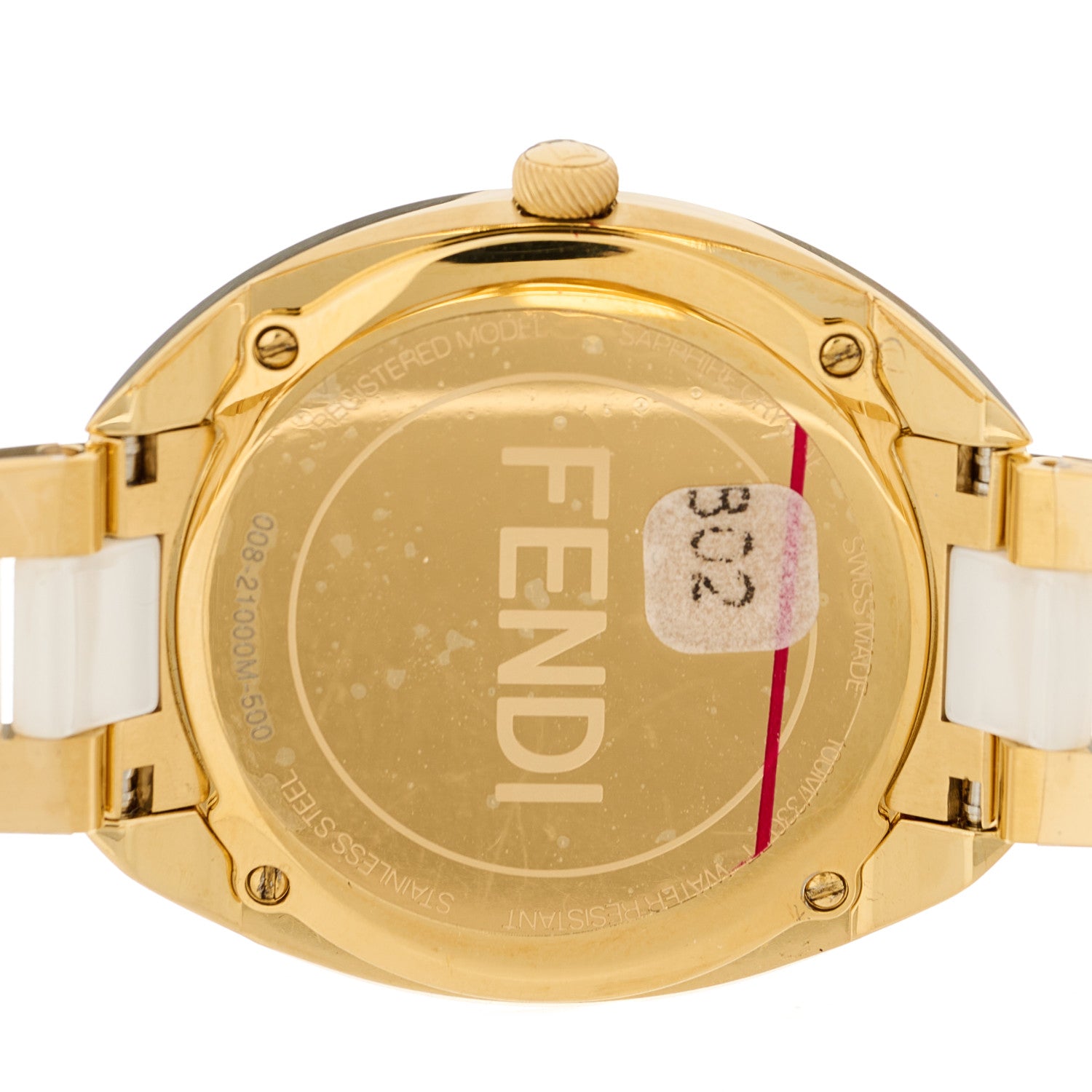 Fendi Stainless Steel Ceramic Diamond 34mm Momento Bugs Quartz Watch 4 of 5