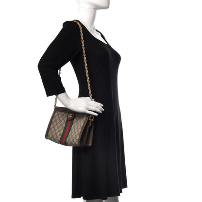 Gucci GG Supreme Monogram Web Small Ophidia Chain Shoulder Bag Brown 2 of 9