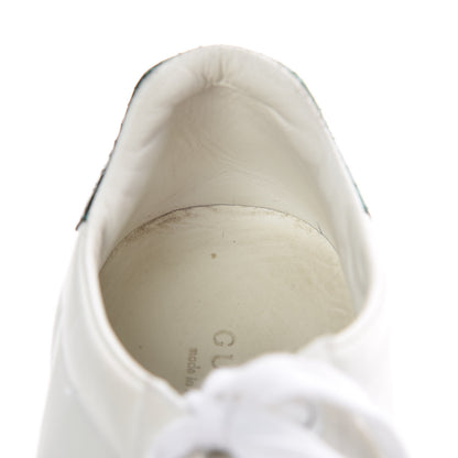 Gucci Calfskin Ayers Bee Embroidered Ace Sneakers 38.5 White Green 22 of 27