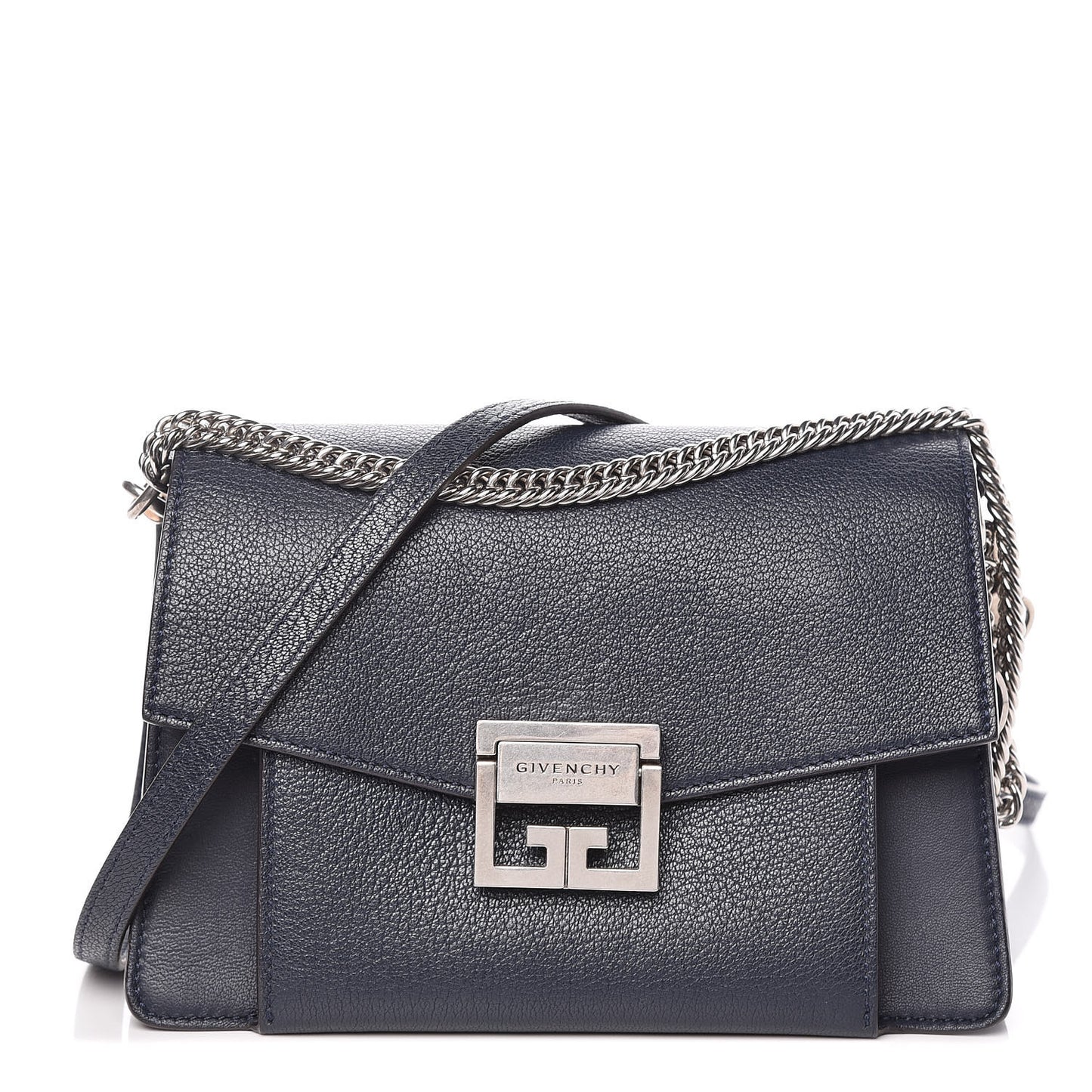 Goatskin Small GV3 Shoulder Bag Dark Blue