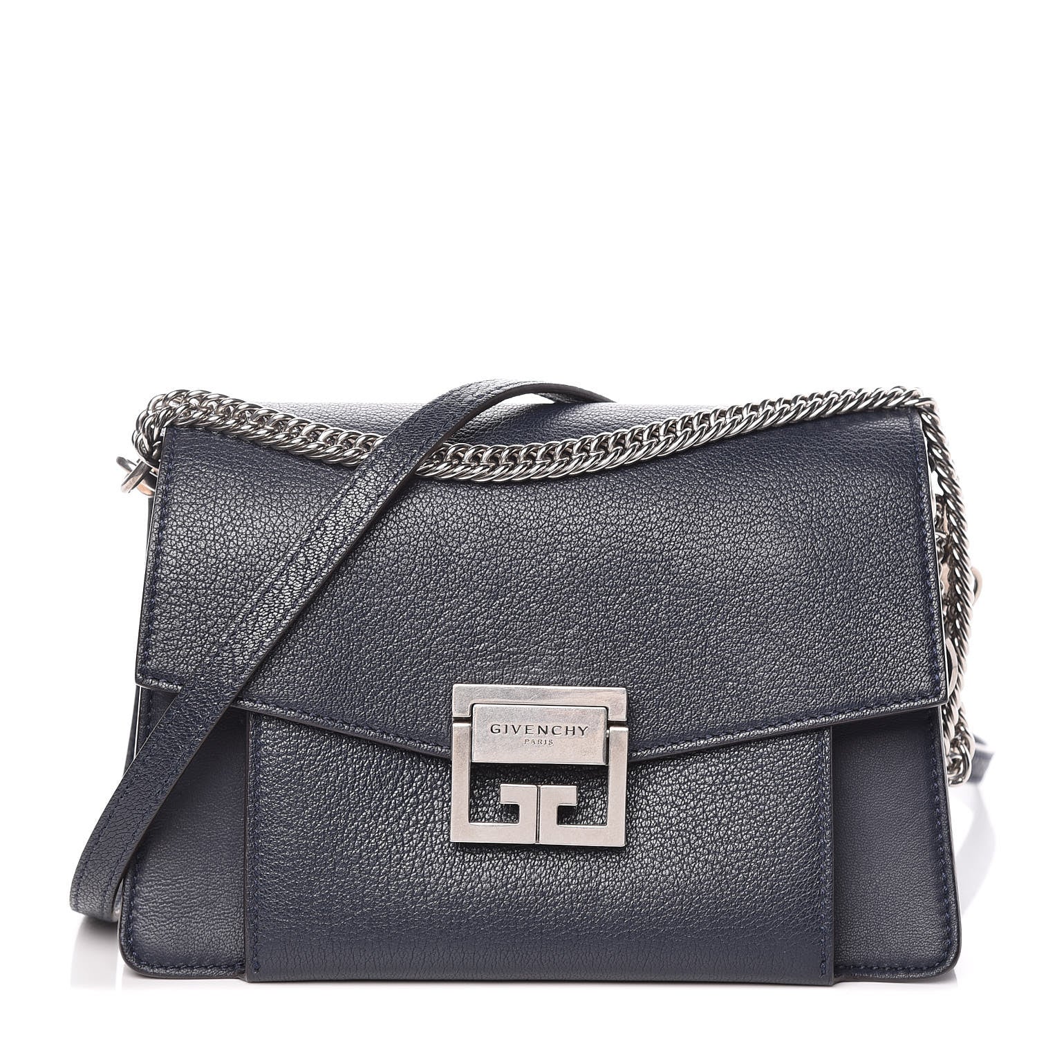 Givenchy Goatskin Small GV3 Shoulder Bag Dark Blue 1 of 9