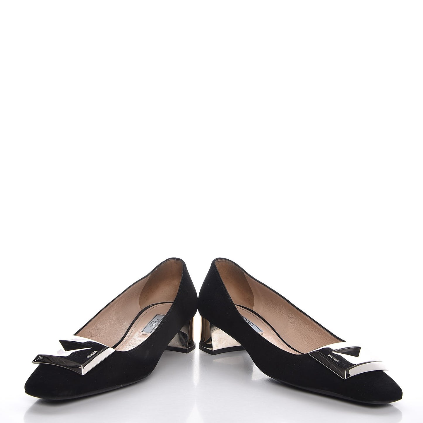 Suede Block Heel Pump 37.5 Black