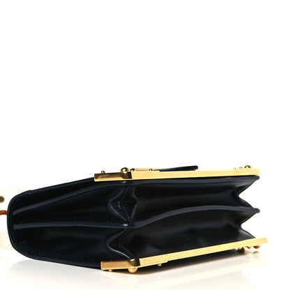 Prada City Calf Saffiano Cahier Bag White Black 4 of 7