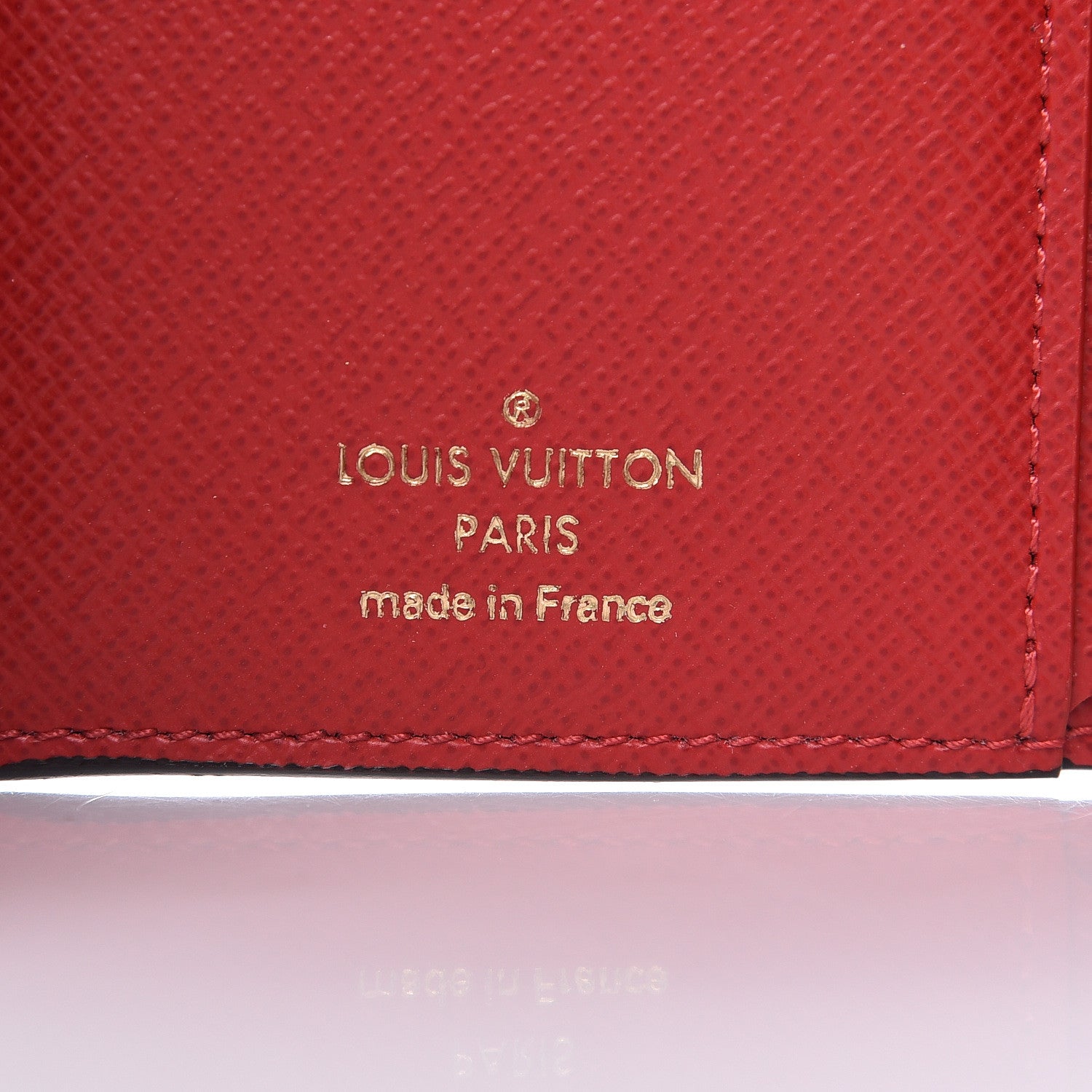 Louis Vuitton Damier Ebene Victorine Wallet Red 6 of 10