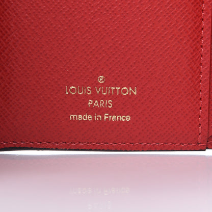 Louis Vuitton Damier Ebene Victorine Wallet Red 6 of 10