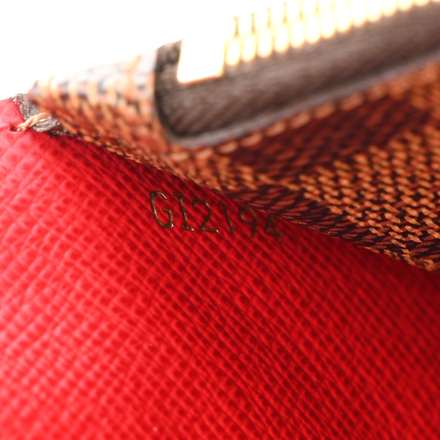 Damier Ebene Josephine Wallet Red