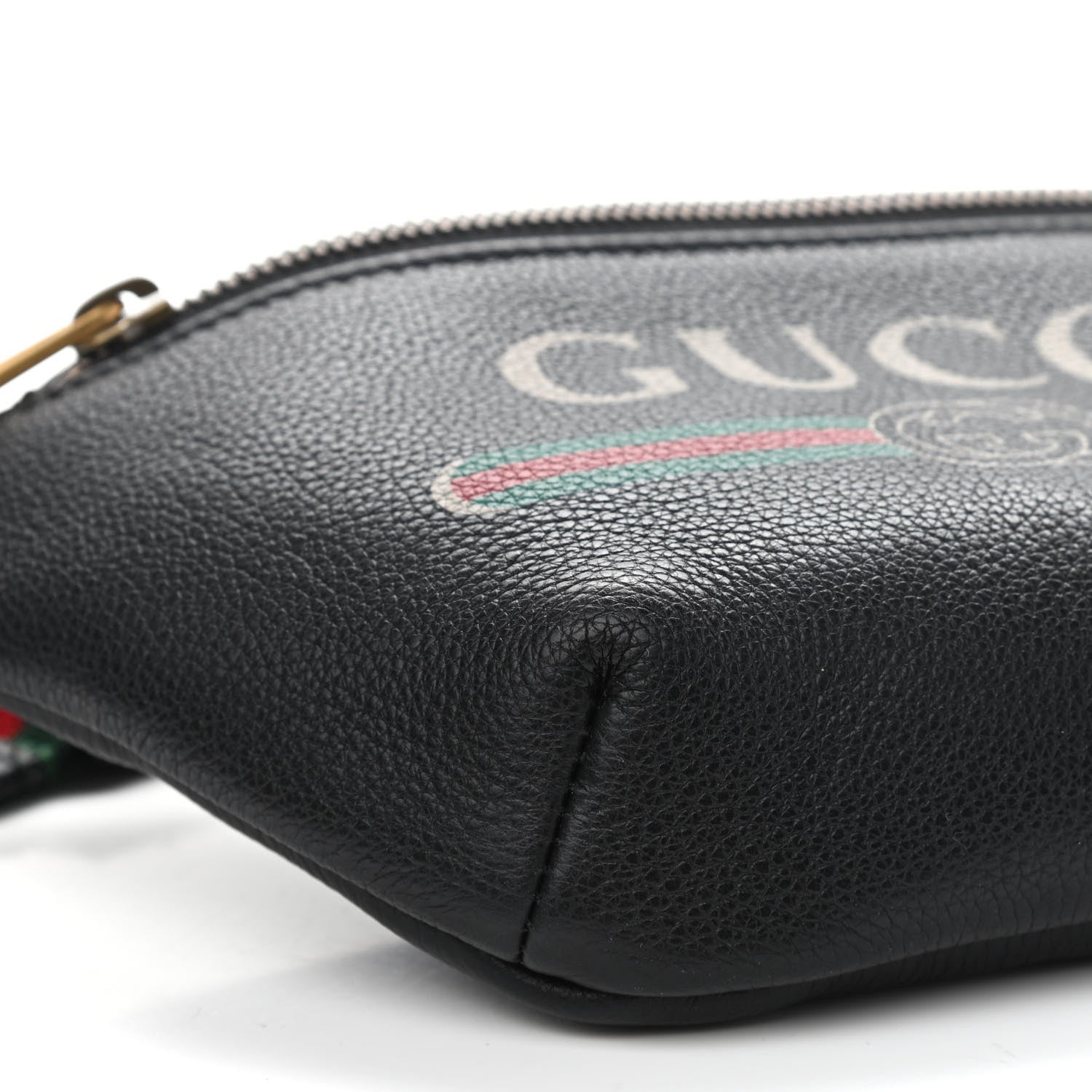 Gucci Grained Calfskin Small Logo Belt Bag Black 8 of 10