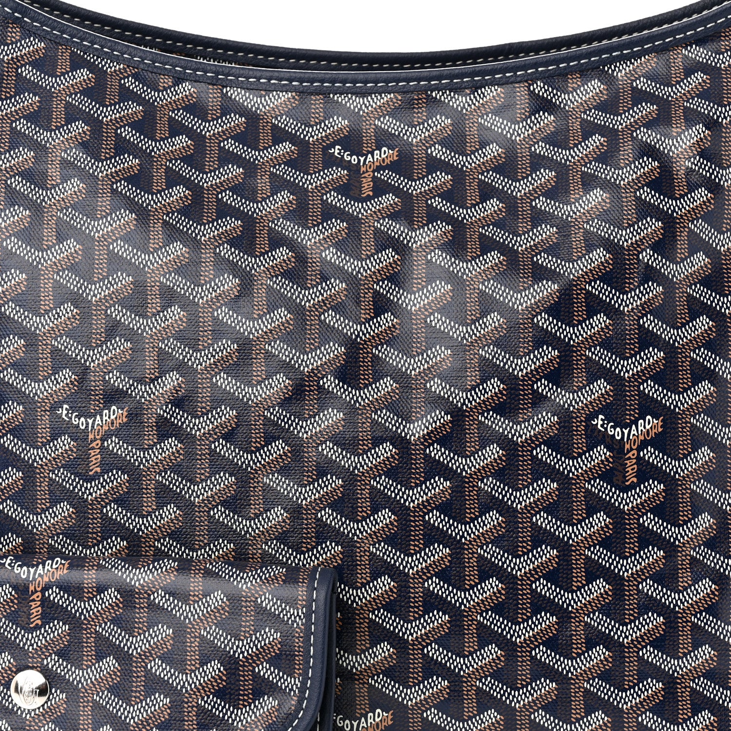Goyard Goyardine Boheme Hobo Navy Blue 8 of 10