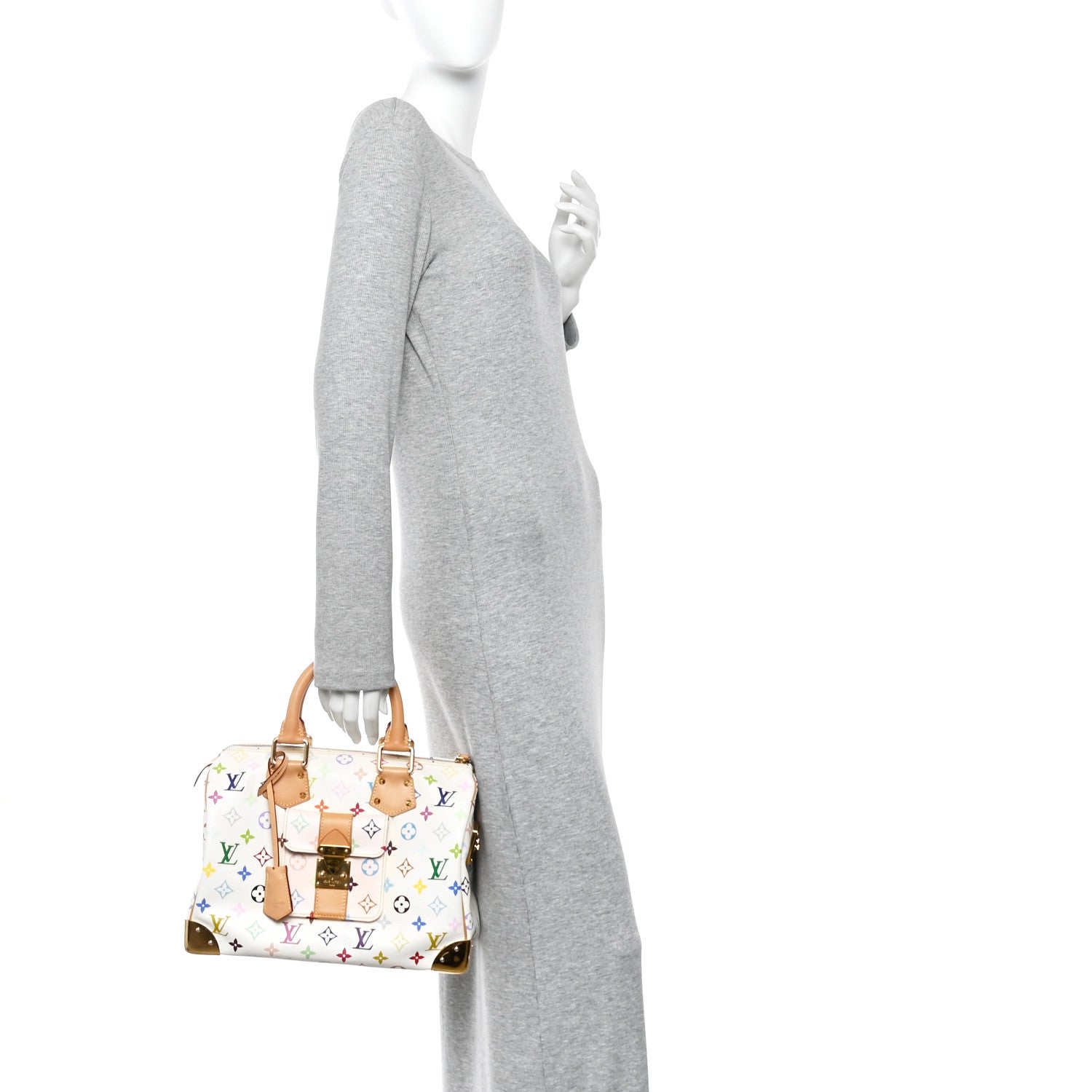 Louis Vuitton Monogram Multicolor Speedy 30 White 2 of 10