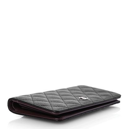 Chanel Caviar Quilted Yen Wallet Black 4 of 15